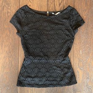 Banana Republic peplum crochet top